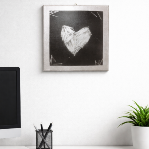 “Esencia” Cuadro con Técnica mixta sobre lienzo con clavos reciclados.